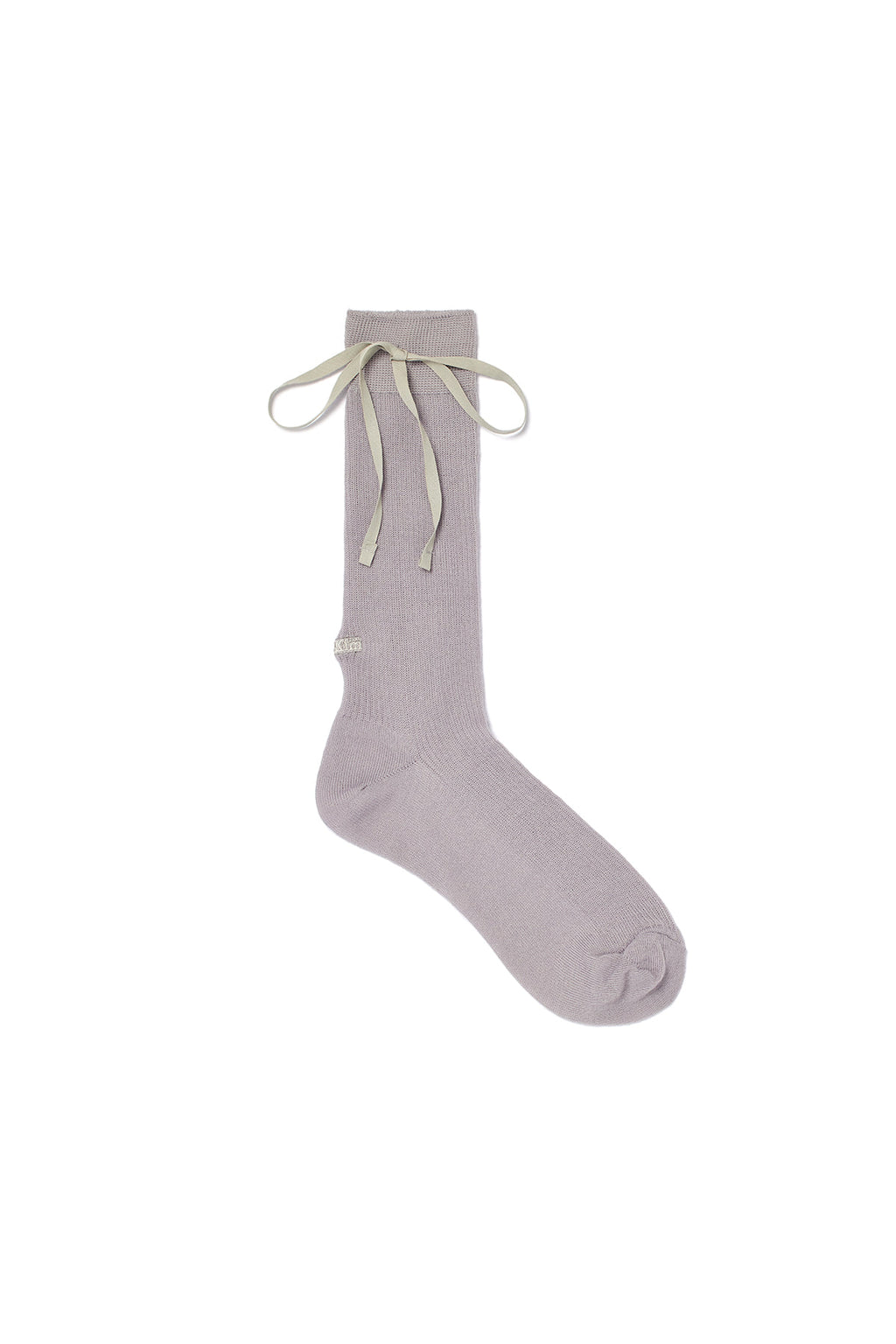 Matin Kim - Ribbon Point Crew Socks (Light Grey) product image 1 | TRAB K-Fashion Australia