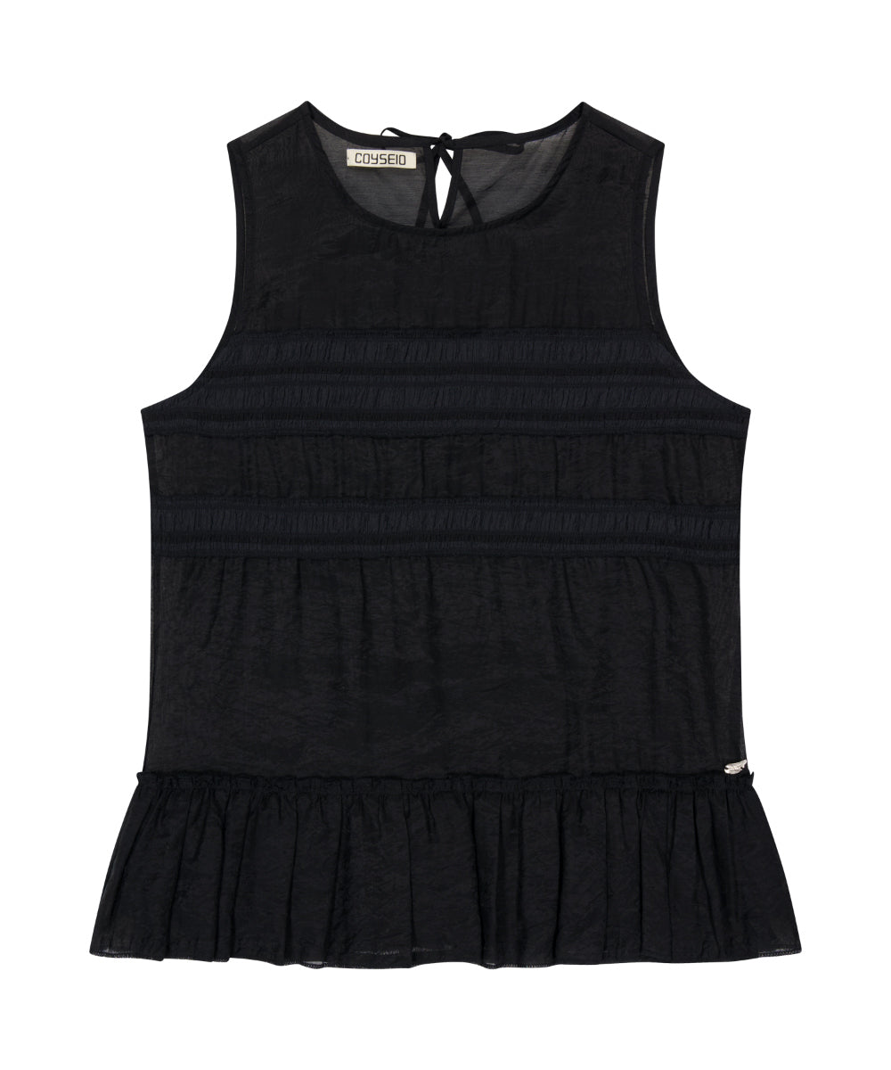 Coyseio - Sheer Layered Sleeveless (Black) product image 13 | TRAB K-Fashion Australia