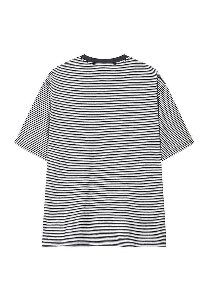 Art if acts - Washed Stripe Pocket S/S Tee (Charcoal) product image 8 | TRAB K-Fashion Australia