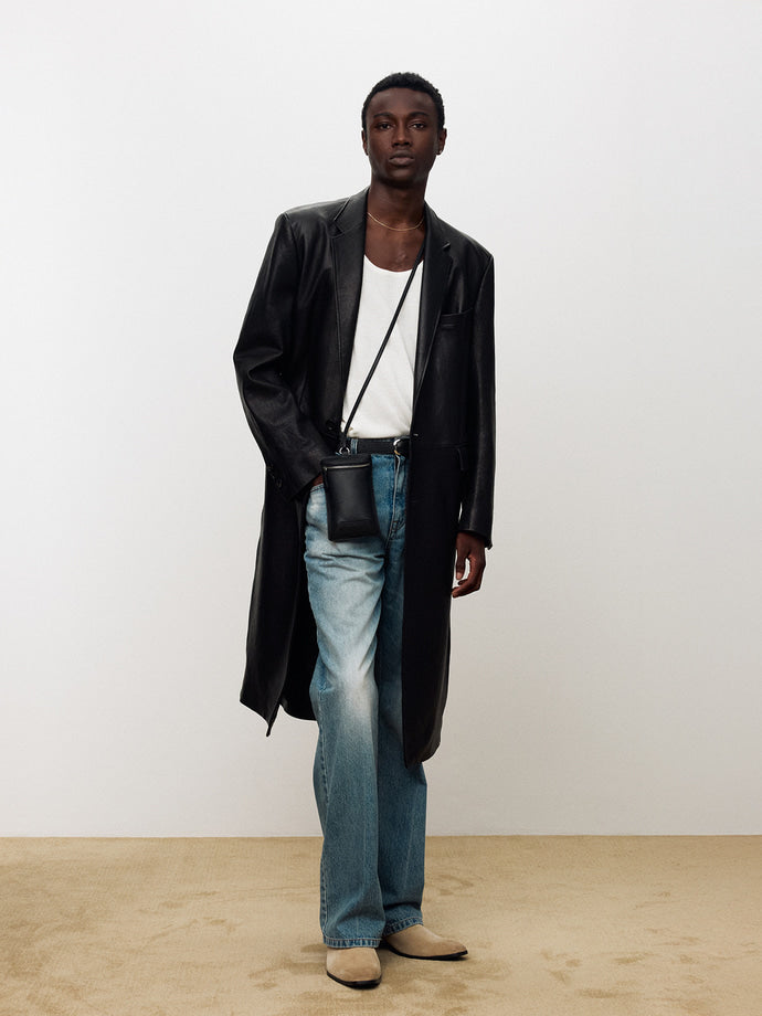 Tonywack - Vegetable Tanned Lamb Leather Single Coat (Black) product image 5 | TRAB K-Fashion Australia