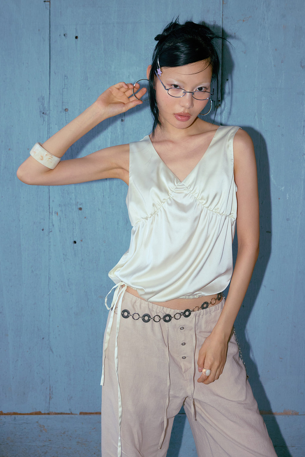 Deinet - Side Button Wide Pants (Beige) product image 7 | TRAB K-Fashion Australia