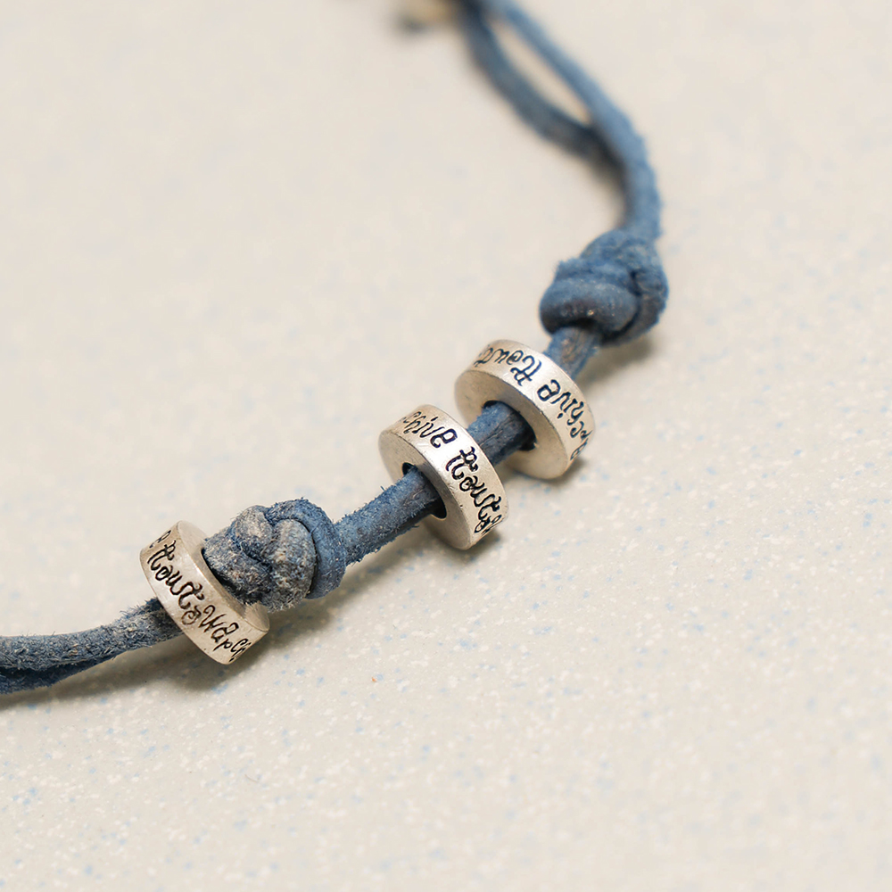 Towtow Archive - [Pre-Order – Ships June 12] Monda Leather Bracelet (Ash Blue) product image 2 | TRAB K-Fashion Australia