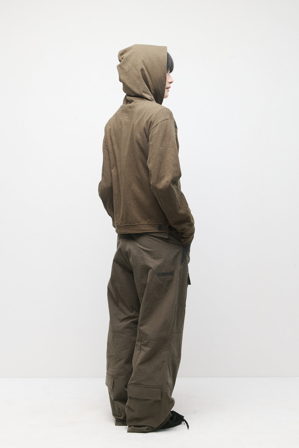Hatchingroom - Rough Hoodie Slub (Dark Khaki) product image 8 | TRAB K-Fashion Australia