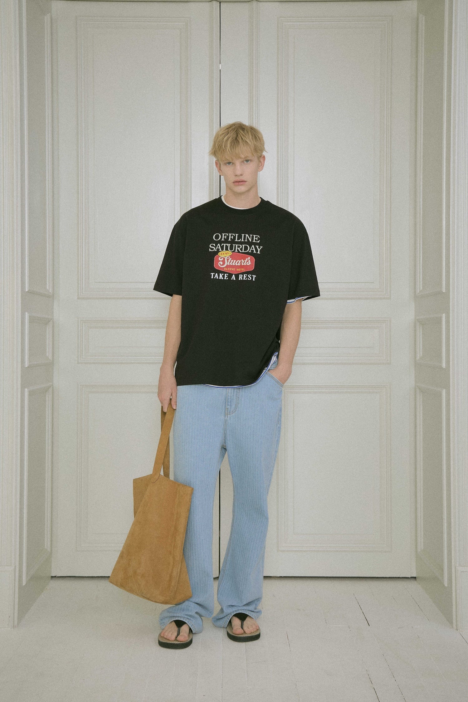 STU - Sign Printing T-Shirt (Black) product image 7 | TRAB K-Fashion Australia