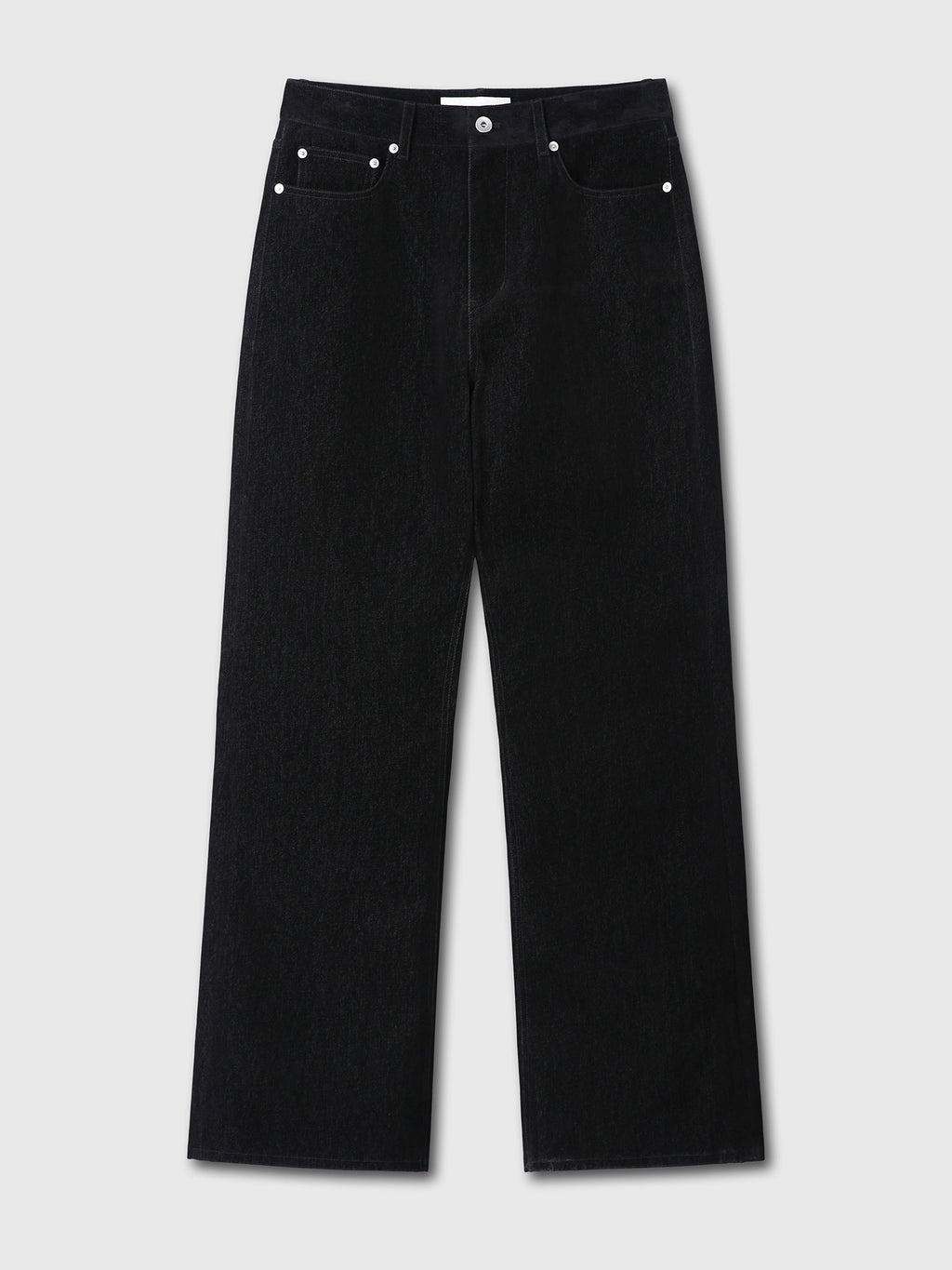 Tonywack - Velvet Denim Loose Flared Jeans (Black) product image 6 | TRAB K-Fashion Australia