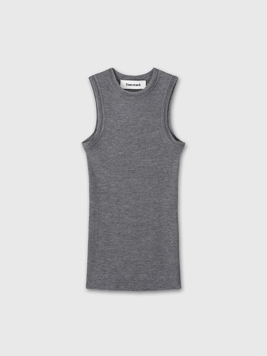 Tonywack - Wool Cashmere Ribbed Tank Top (Dark Grey) product image 9 | TRAB K-Fashion Australia