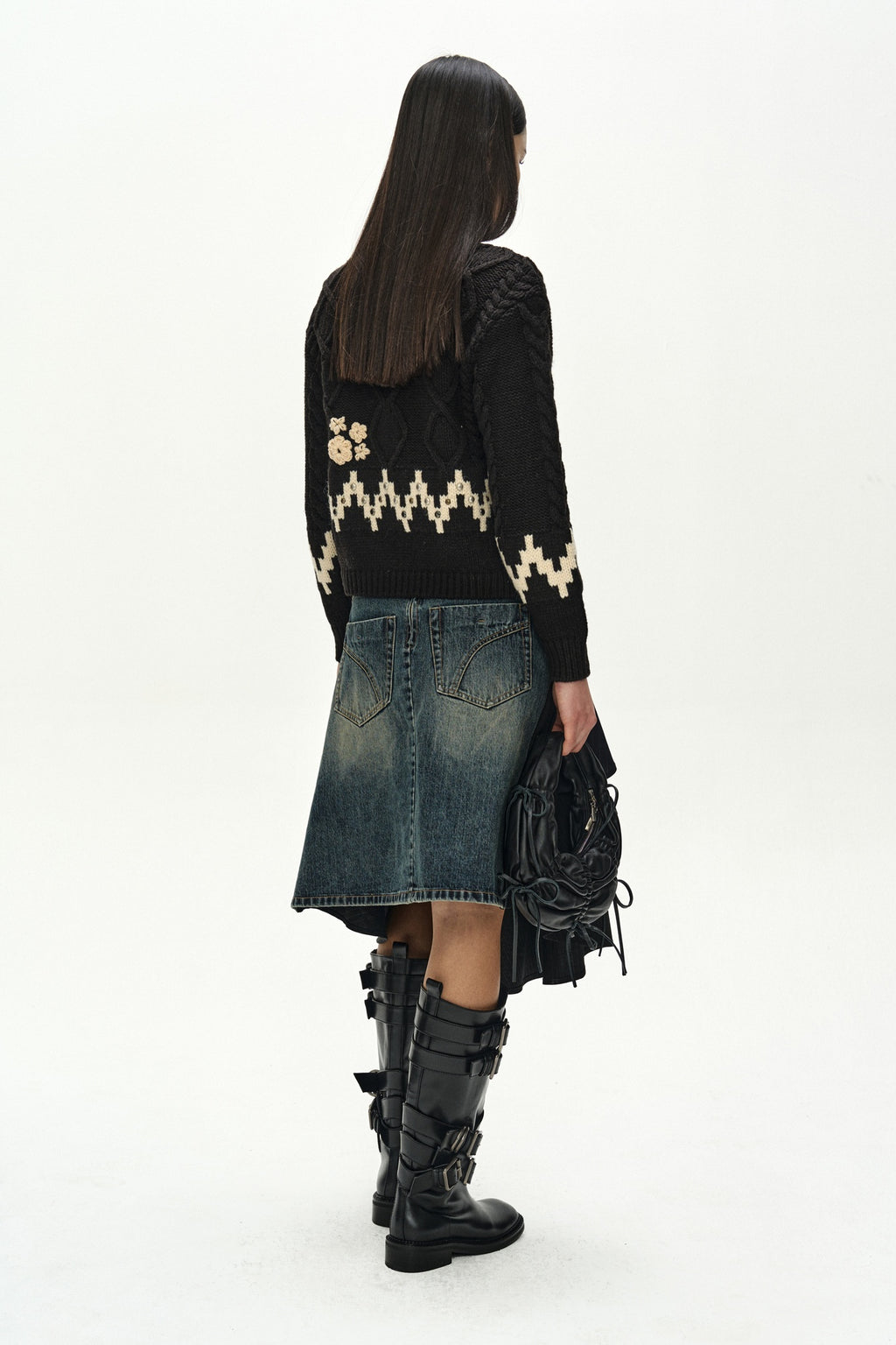 Andersson Bell - Fiori Camelia Cardigan (Black) product image 2 | TRAB K-Fashion Australia
