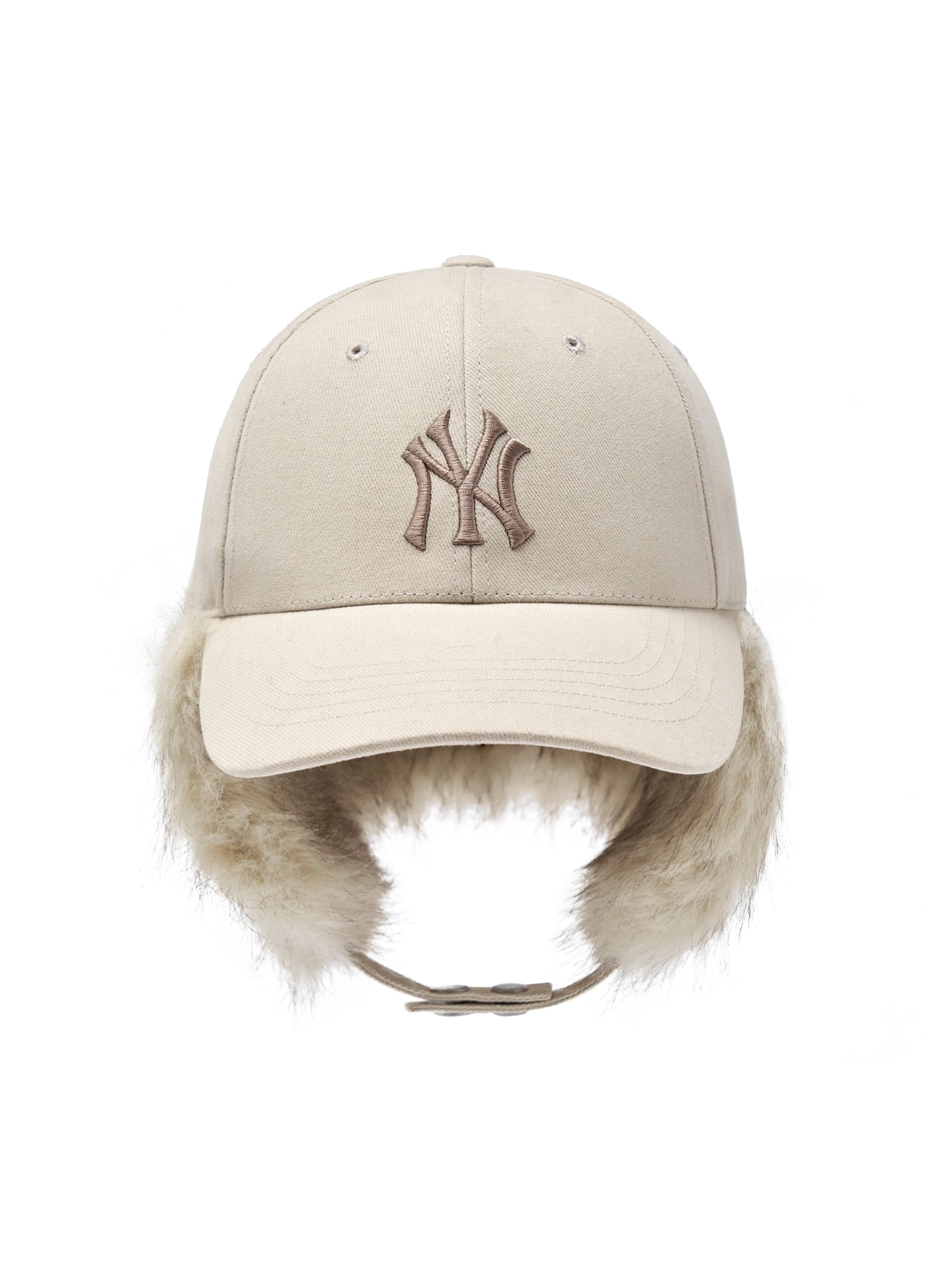 MLB Korea - MLB Vintage Fur Ear Flap Cap New York Yankees (Light Beige) product image 5 | TRAB K-Fashion Australia