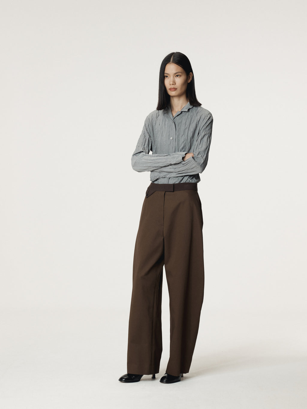 Recto - Whole Crease Blouse (Stone Grey) product image 3 | TRAB K-Fashion Australia