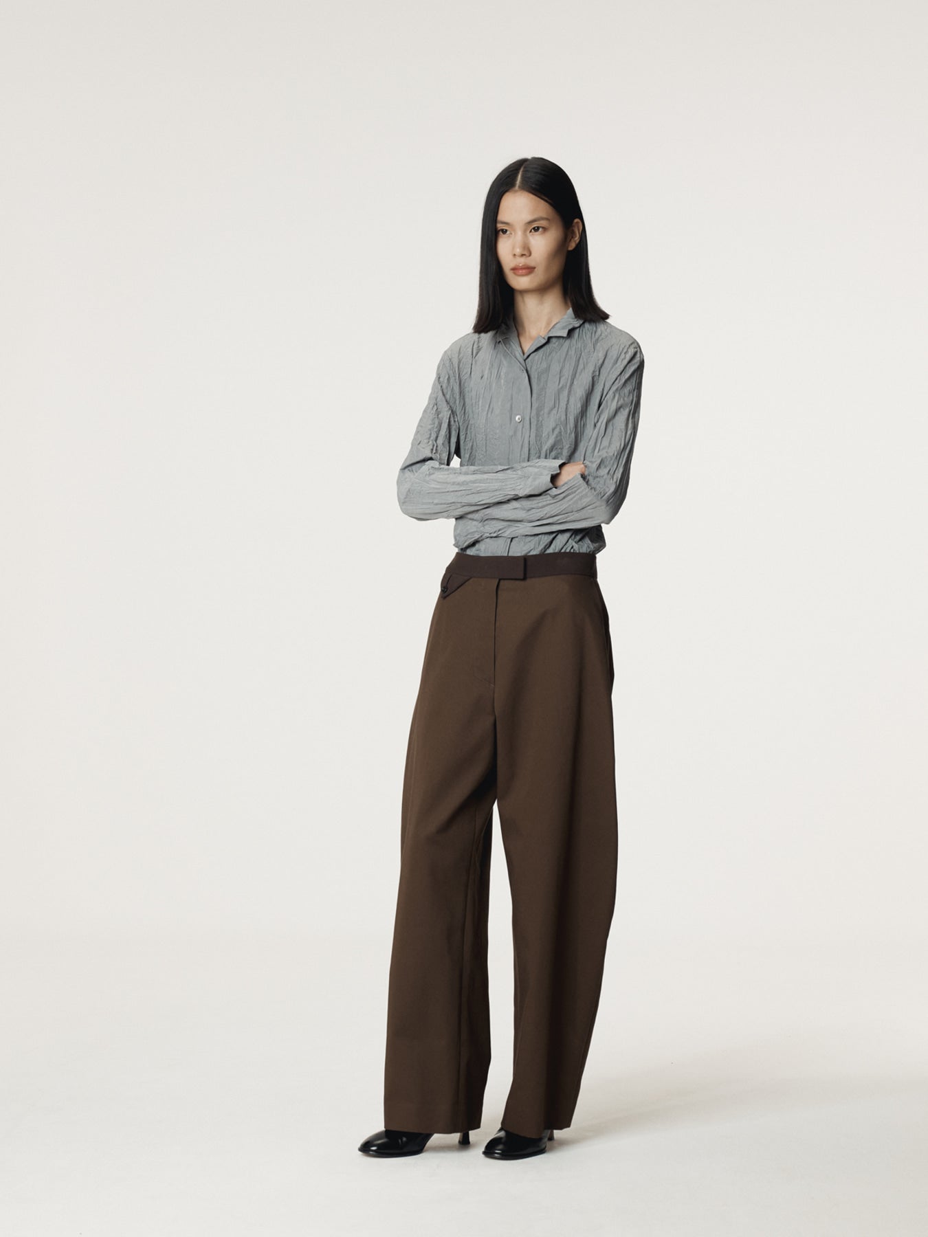 Recto - Whole Crease Blouse (Stone Grey) product image 3 | TRAB K-Fashion Australia