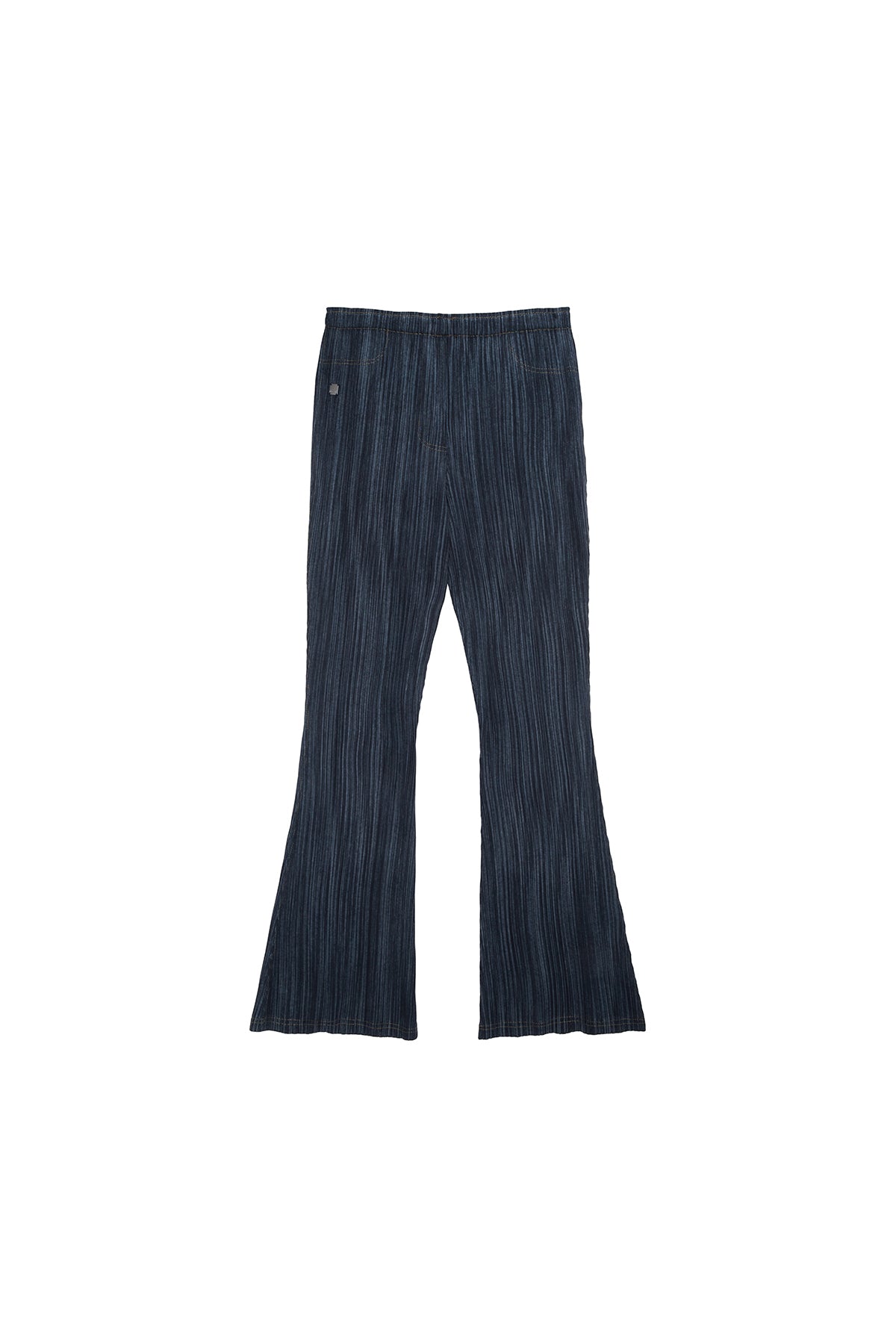 Matin Kim - Pleats Stitch Layered Pants (Navy) product image 1 | TRAB K-Fashion Australia
