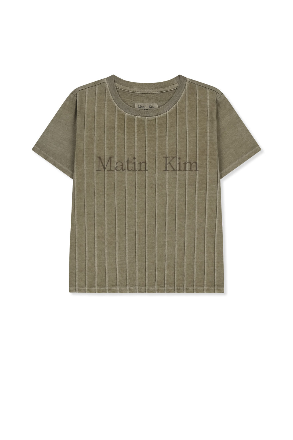 Matin Kim - Washed Logo Full Pintuck Top (Beige) product image 1 | TRAB K-Fashion Australia