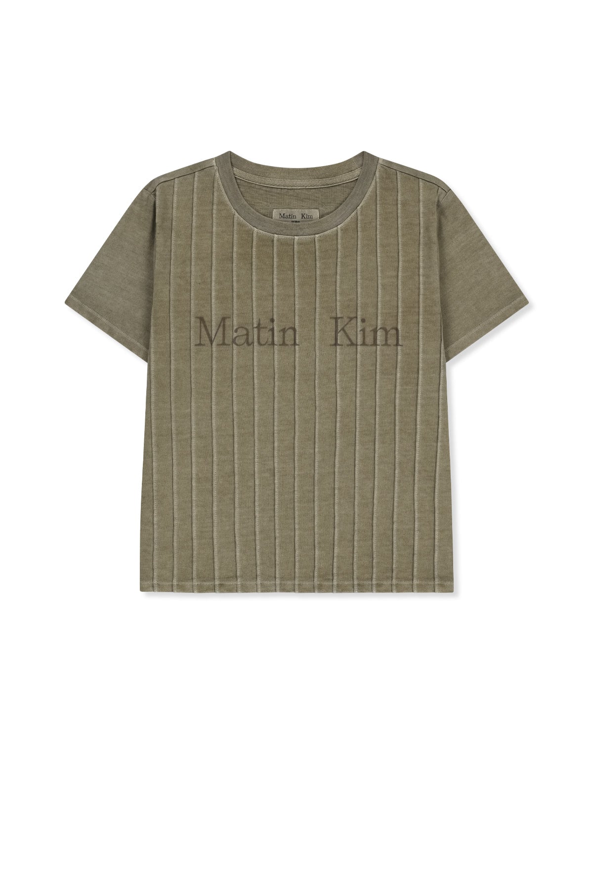 Matin Kim - Washed Logo Full Pintuck Top (Beige) product image 1 | TRAB K-Fashion Australia