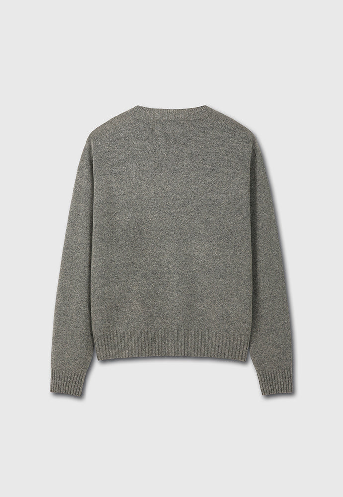 Tonywack - Cashmere Whole Garment Saddle Neck Sweater (Warm Grey) product image 8 | TRAB K-Fashion Australia