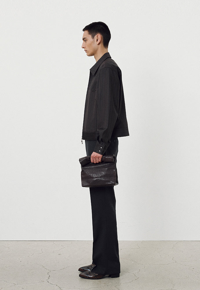 Tonywack - Worsted Wool Western Blouson Jacket (Brown Stripe) product image 3 | TRAB K-Fashion Australia