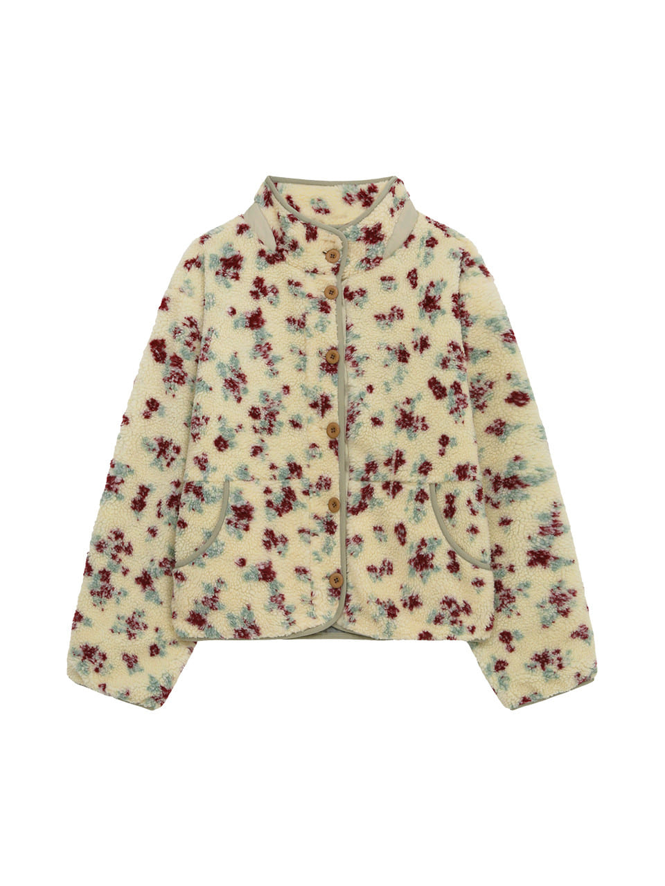 Margarin Fingers - [pre-Order – Ships October 30] Floral Fleece Jacket (butter) product image 2 | TRAB K-Fashion Australia