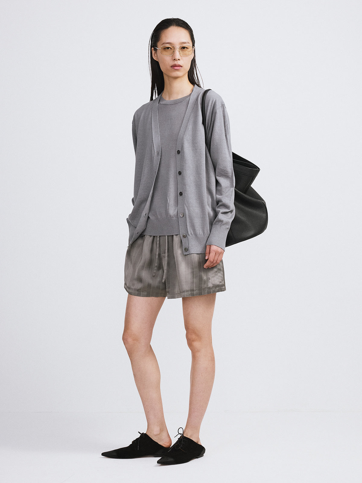 Recto - Silky Lounge Shorts (Midnight Grey) product image 2 | TRAB K-Fashion Australia