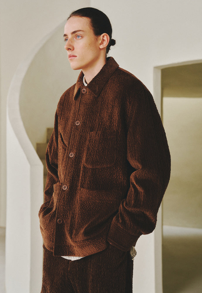 Art if acts - Corduroy French Work Jacket (Brown) product image 3 | TRAB K-Fashion Australia