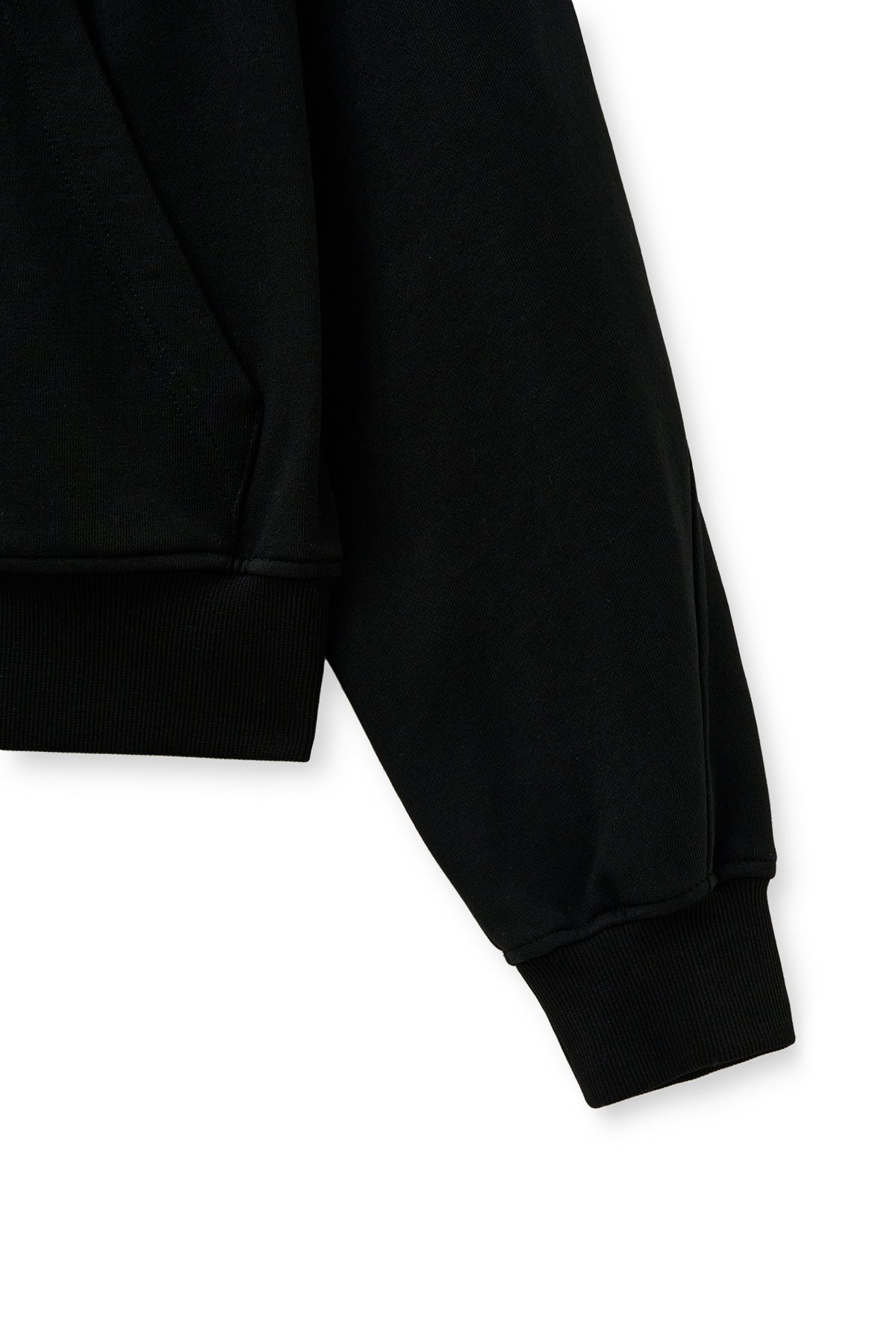 Matin Kim - Drawstring Point Zip Up Hoody (Black) product image 4 | TRAB K-Fashion Australia
