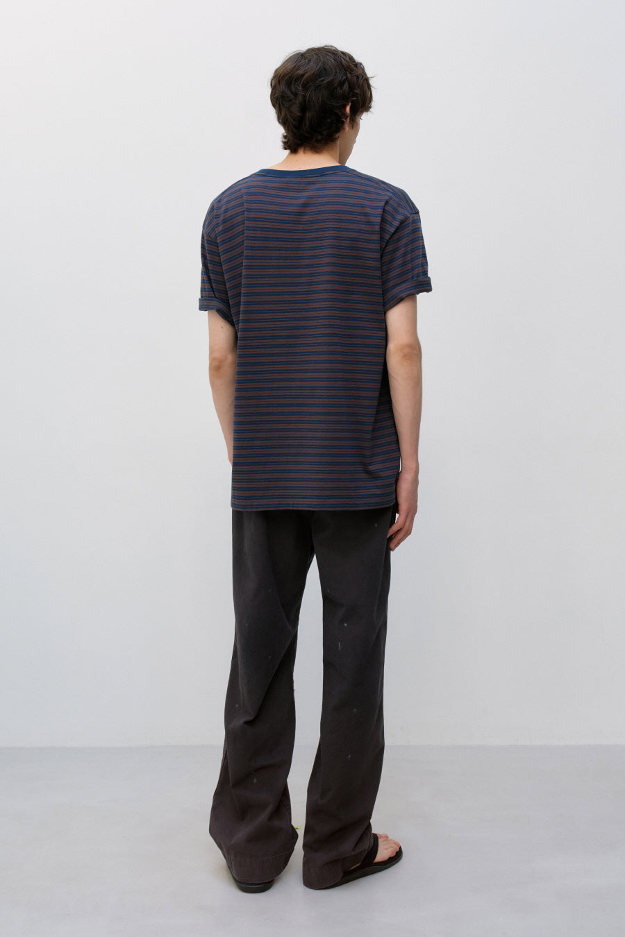 Insilence - Striped Pocket T-shirt (Navy) product image 4 | TRAB K-Fashion Australia