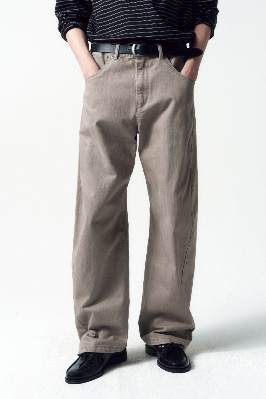 Insilence - Engineer Fit Denim Pants (Beige) product image 2 | TRAB K-Fashion Australia