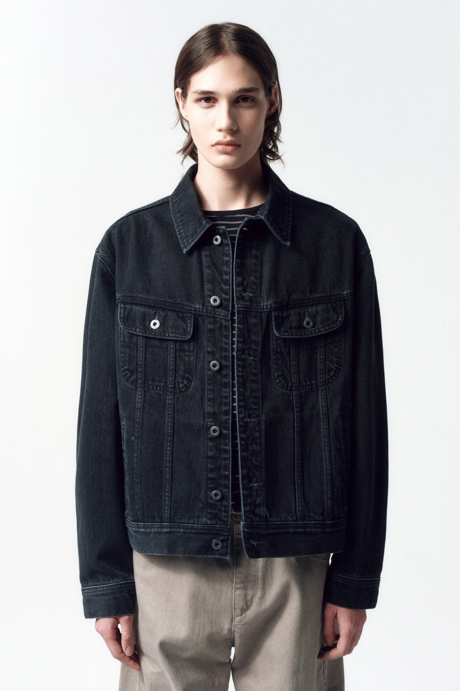 Insilence - Riders Trucker Jacket (Black) product image 2 | TRAB K-Fashion Australia