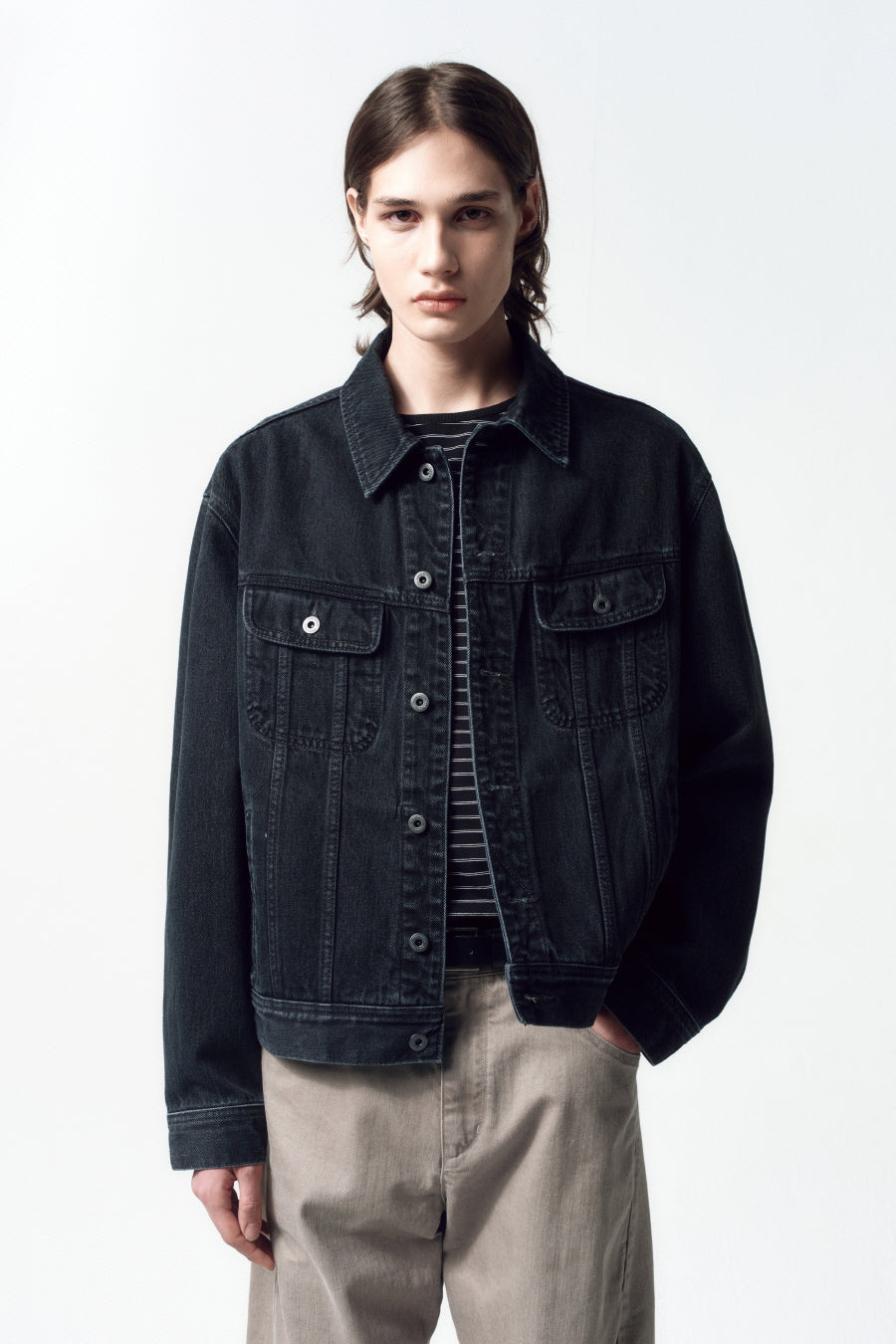 Insilence - Riders Trucker Jacket (Black) product image 6 | TRAB K-Fashion Australia