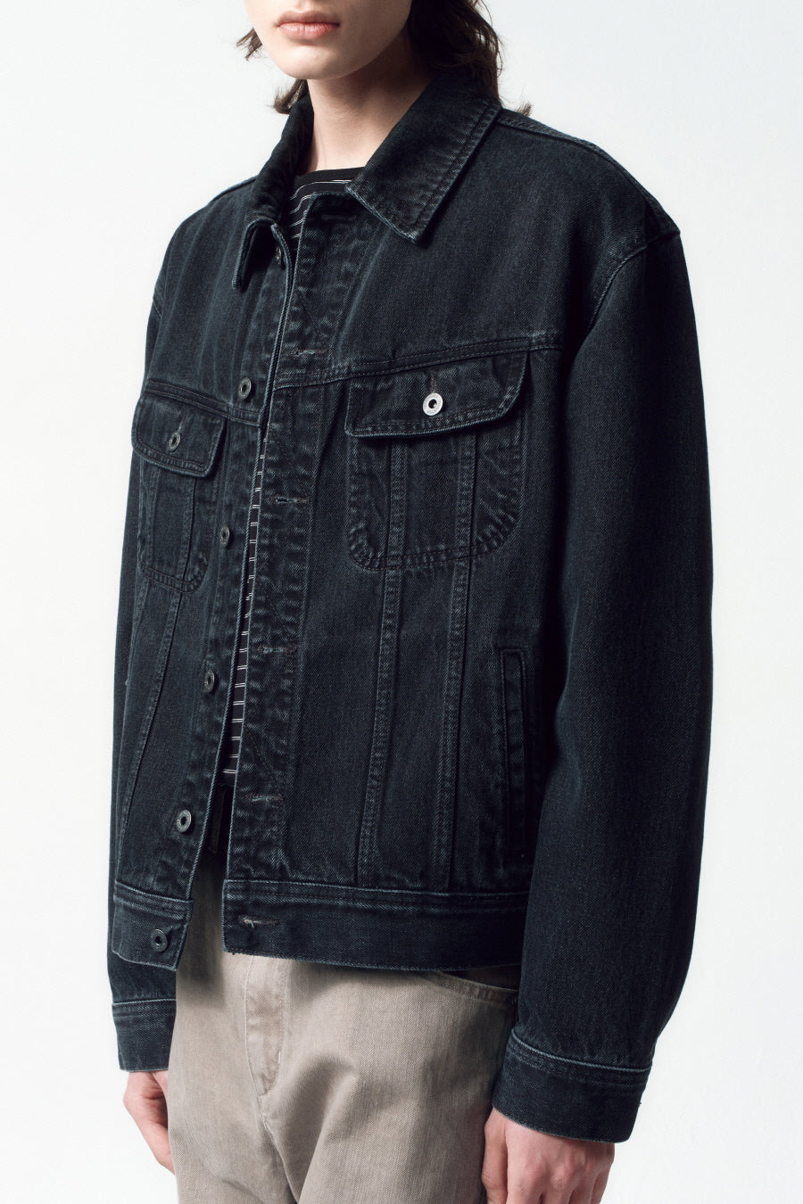 Insilence - Riders Trucker Jacket (Black) product image 3 | TRAB K-Fashion Australia