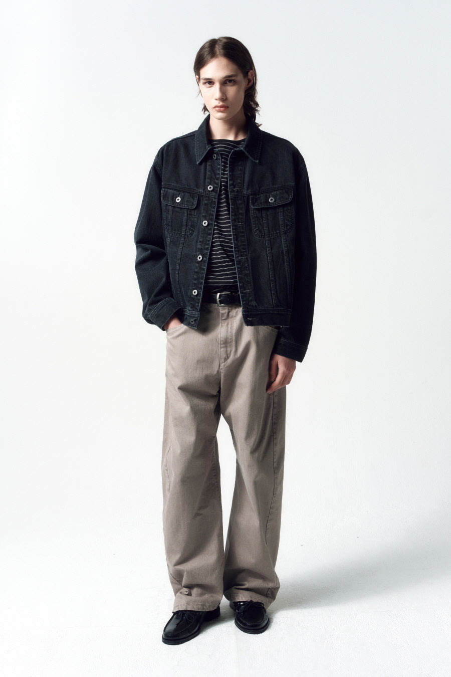 Insilence - Riders Trucker Jacket (Black) product image 1 | TRAB K-Fashion Australia