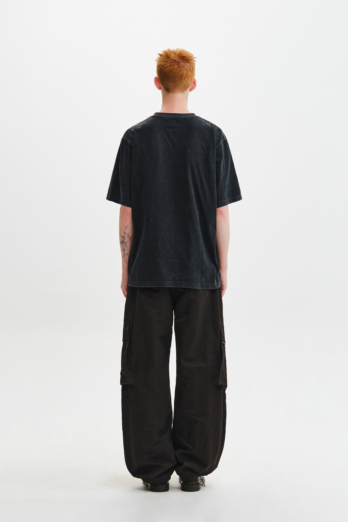 Matin Kim - Waffle Applique Logo Top (Charcoal) product image 10 | TRAB K-Fashion Australia