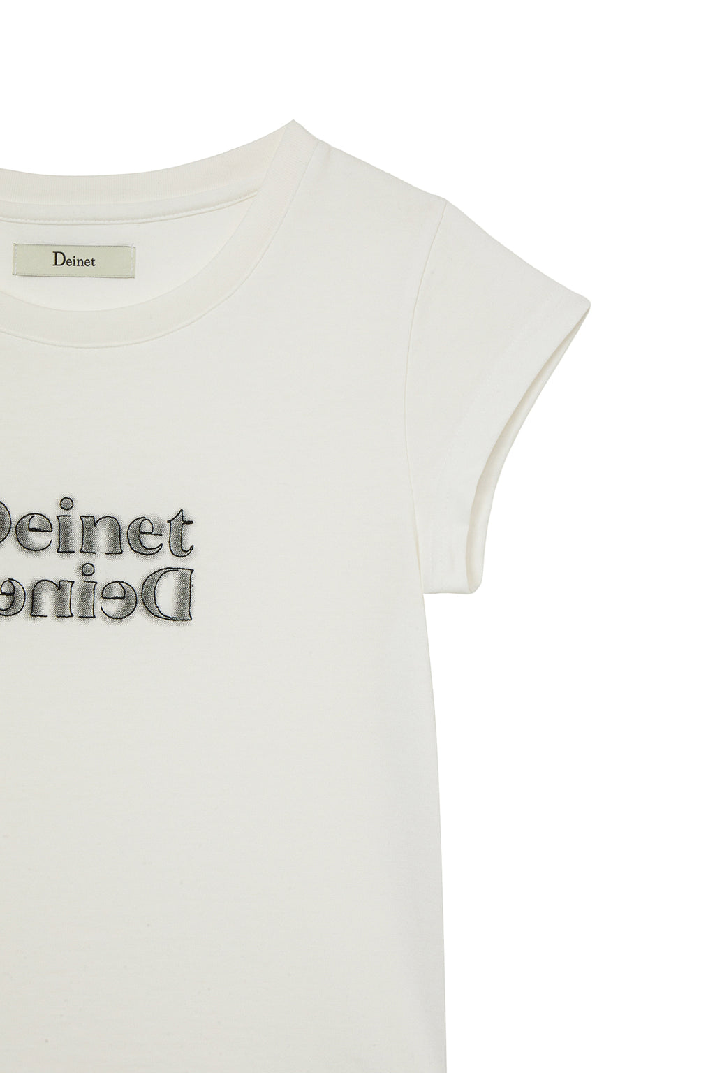 Deinet - Brushed Stitch Point Petit T-Shirt (White) product image 4 | TRAB K-Fashion Australia