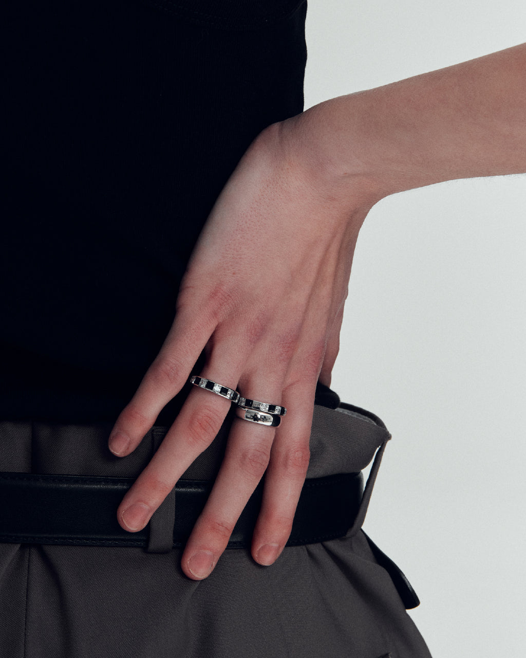Numbering - Square N-dia Ring #7406 product image 1 | TRAB K-Fashion Australia