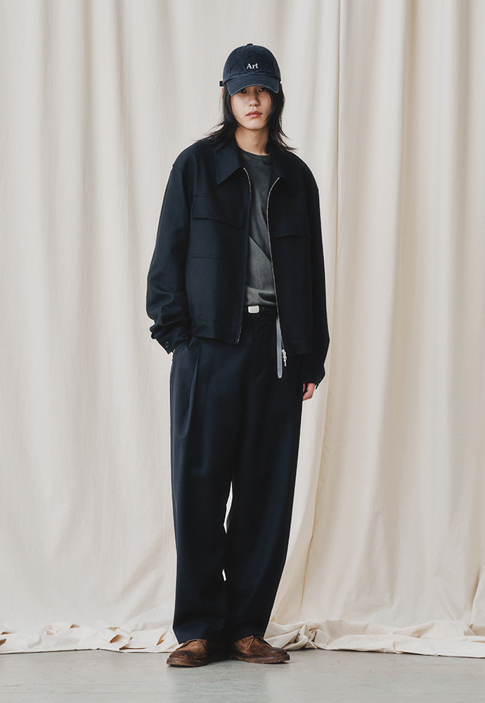 Art if acts - Contrast Wool Blouson (Black) product image 2 | TRAB K-Fashion Australia