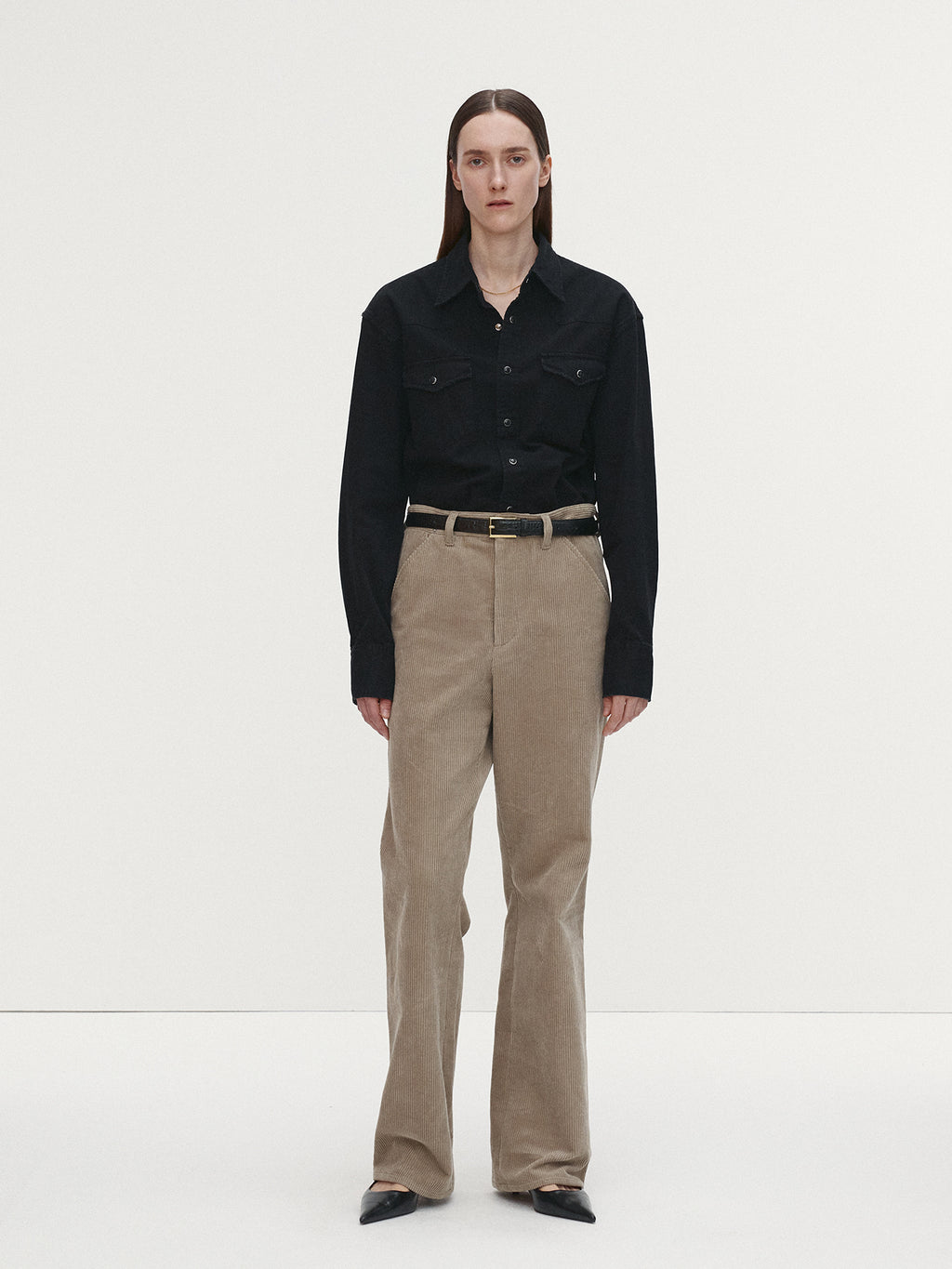 Tonywack - Corduroy Flared Pants (Pale Beige) product image 1 | TRAB K-Fashion Australia