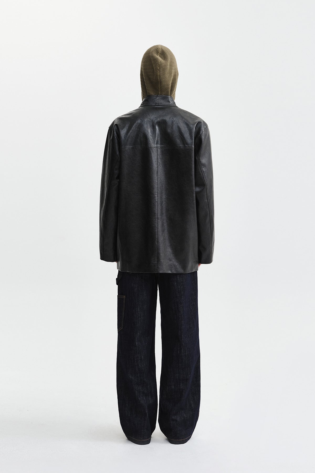 Matin Kim - Faux Leather Safari Jacket (Brown) product image 9 | TRAB K-Fashion Australia