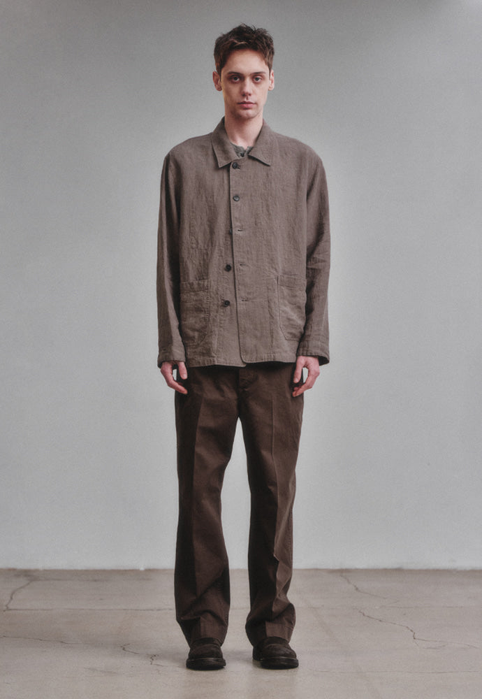 Art if acts - Linen French Work Jacket (Wood) product image 4 | TRAB K-Fashion Australia