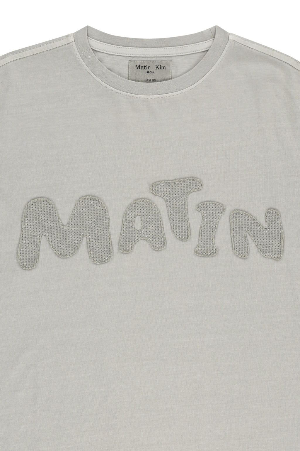 Matin Kim - Waffle Applique Logo Top (Light Beige) product image 5 | TRAB K-Fashion Australia