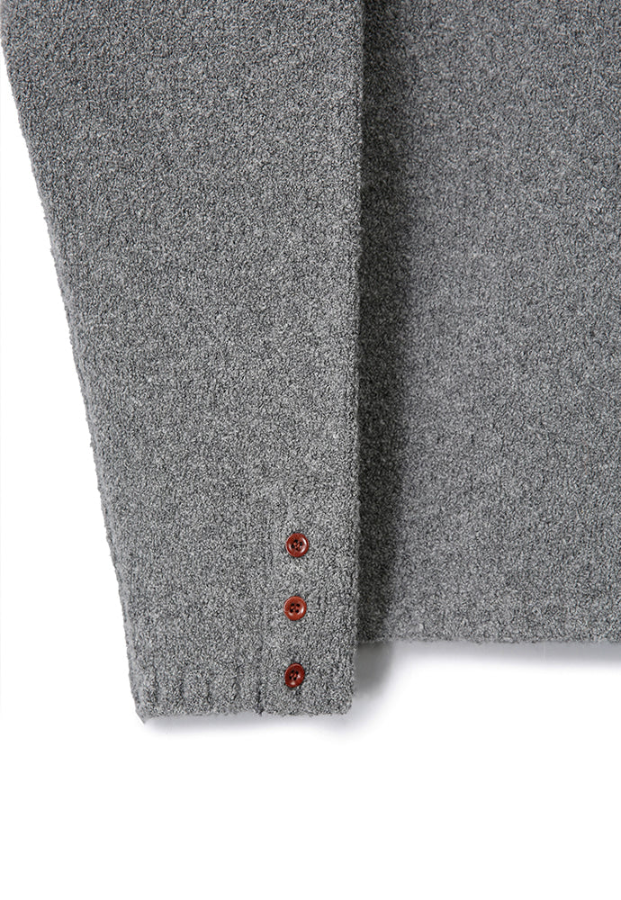 Art if acts - Alpaca Blended Button Down Turtle Neck Knit (Stone) product image 12 | TRAB K-Fashion Australia