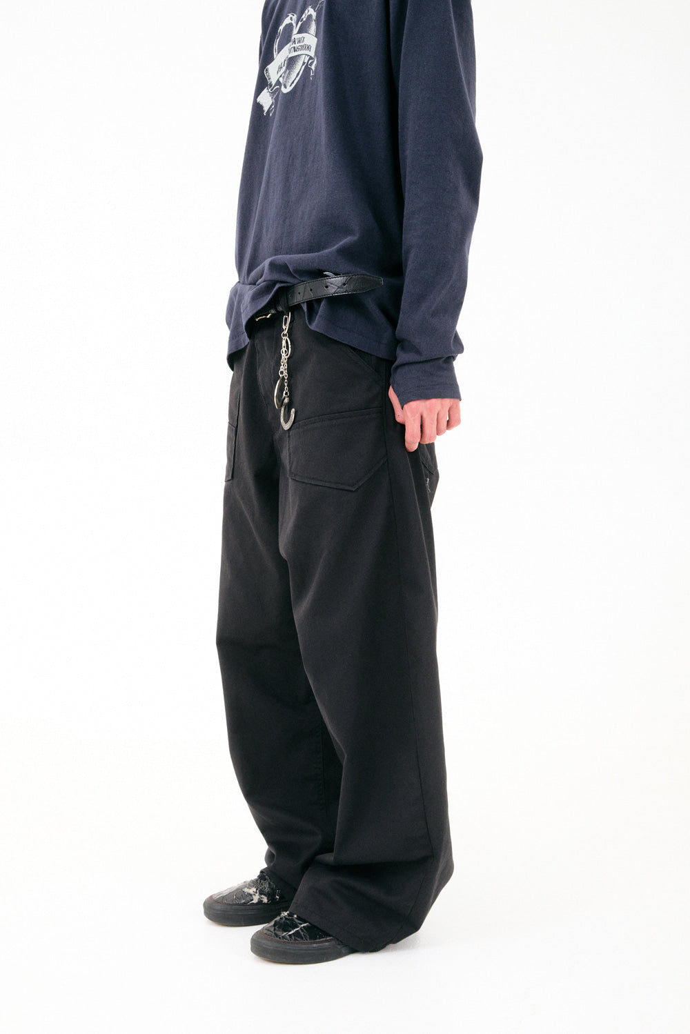 Hatchingroom - Wide Curve Carpenter Pants (Black) product image 11 | TRAB K-Fashion Australia