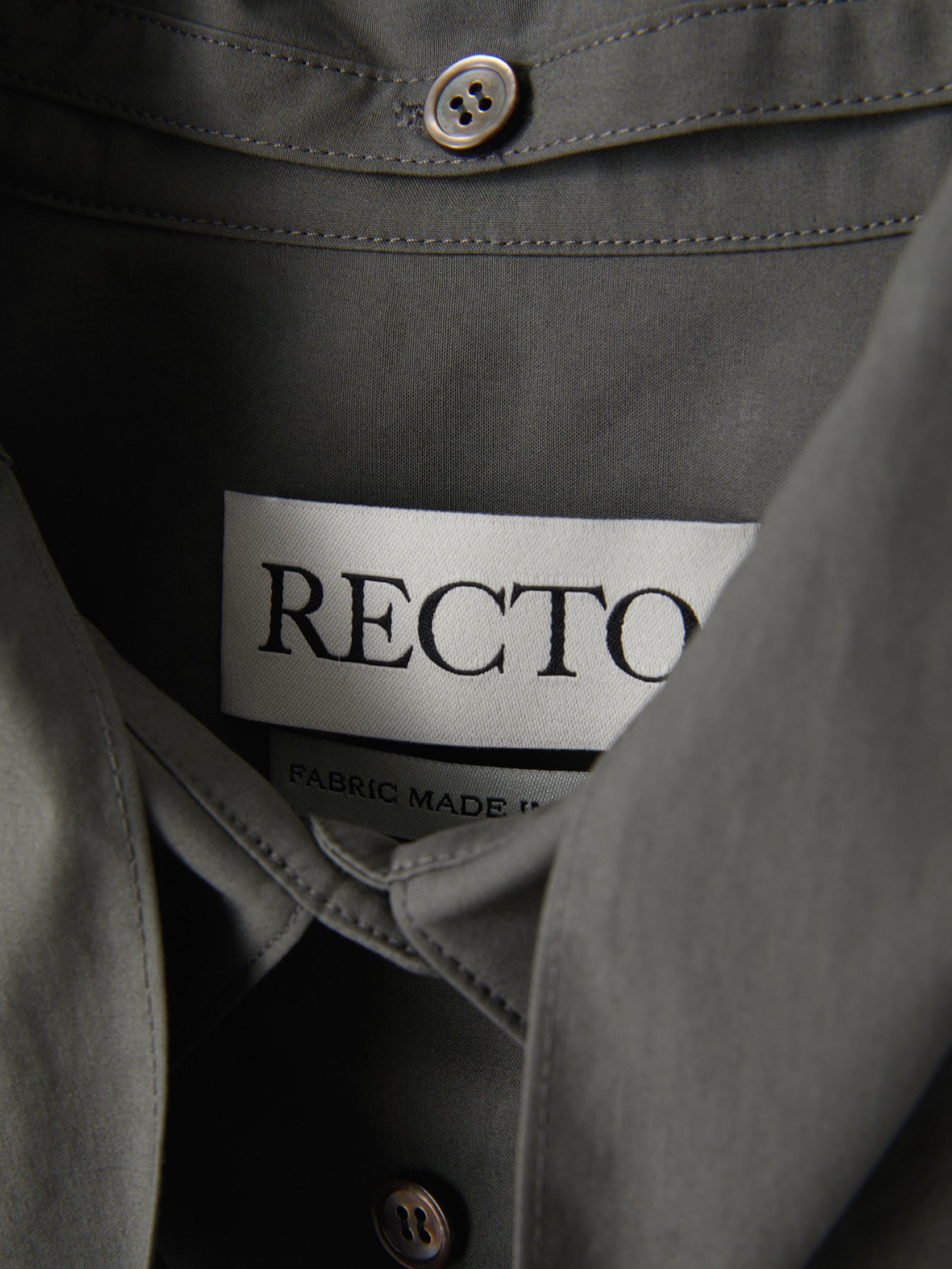 Recto - Powdery Cotton Scarf Shirt (Khakish Grey) product image 14 | TRAB K-Fashion Australia