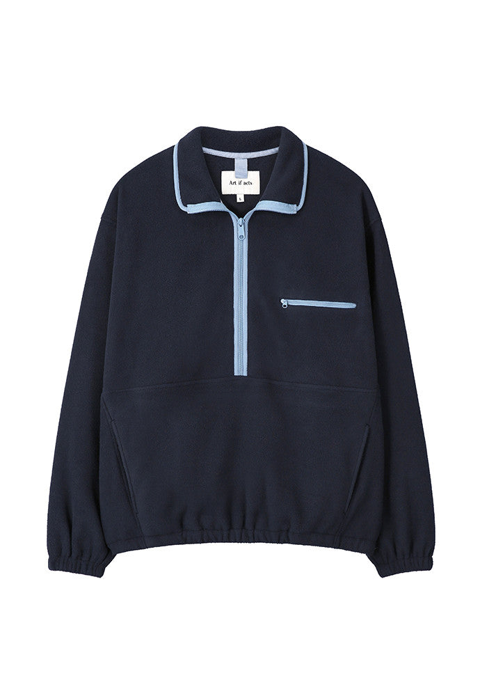 Art if acts - Fleece Half Zip Pullover (Navy) product image 7 | TRAB K-Fashion Australia