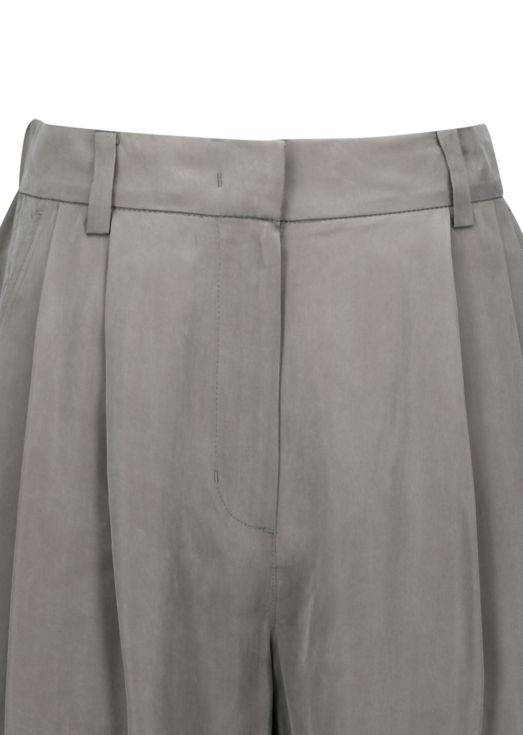 Amomento - Women's Cupro Two Tuck Wide Pants (Grey) product image 7 | TRAB K-Fashion Australia