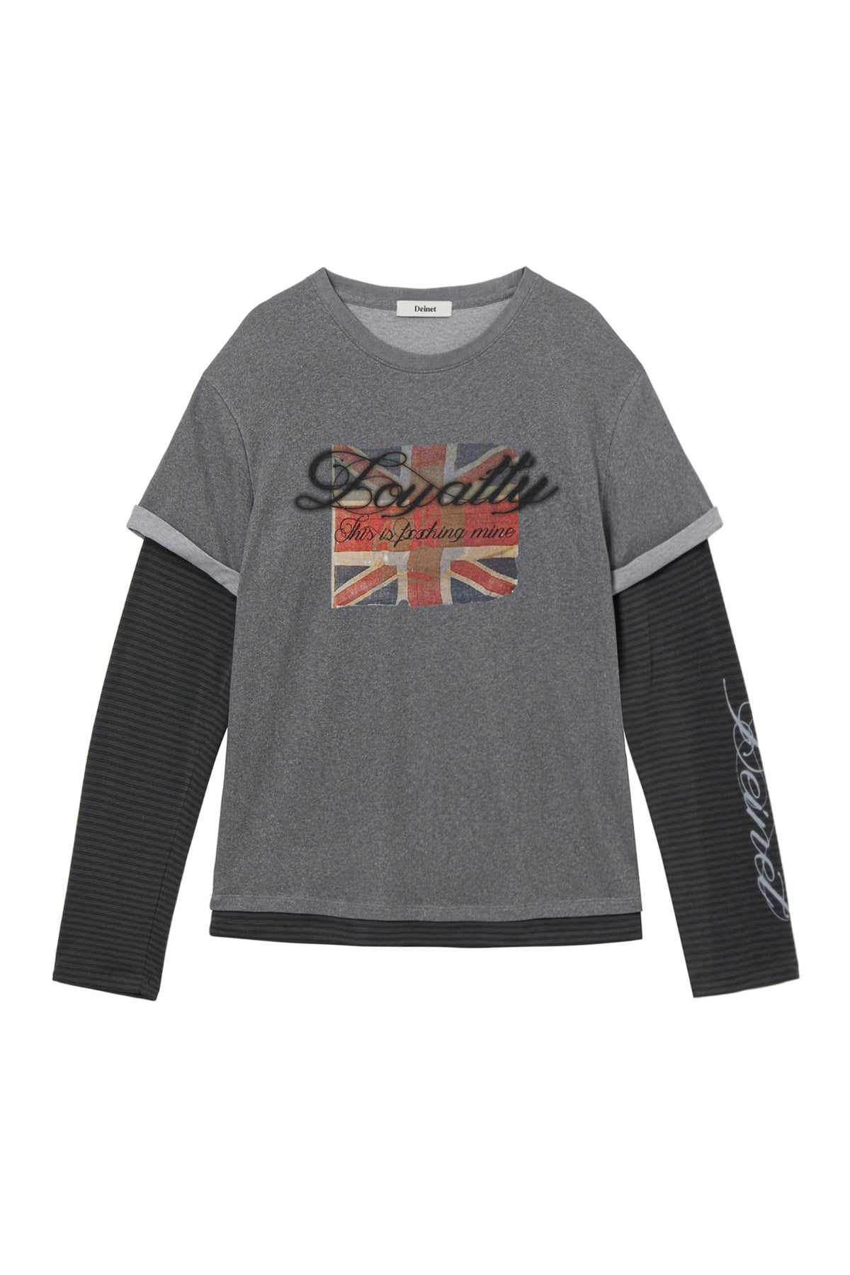 Deinet - Layered Vintage Long Sleeve (Charcoal) product image 1 | TRAB K-Fashion Australia