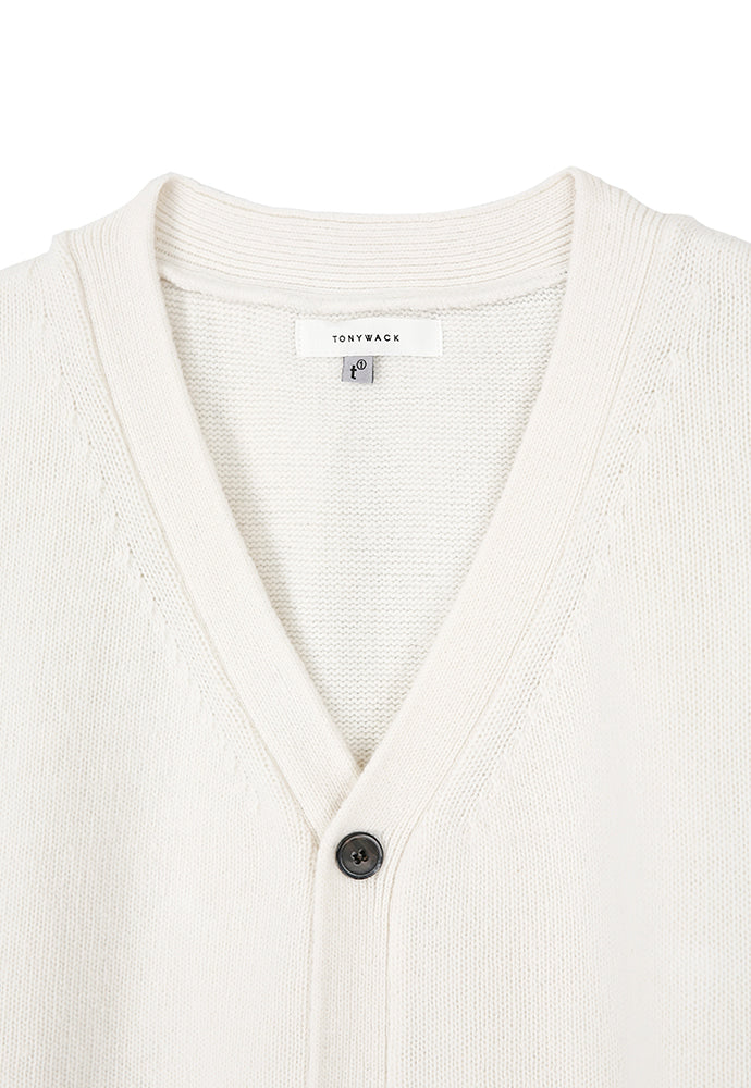 Tonywack - Polar Flash Patchwork Cardigan (Ecru) product image 8 | TRAB K-Fashion Australia