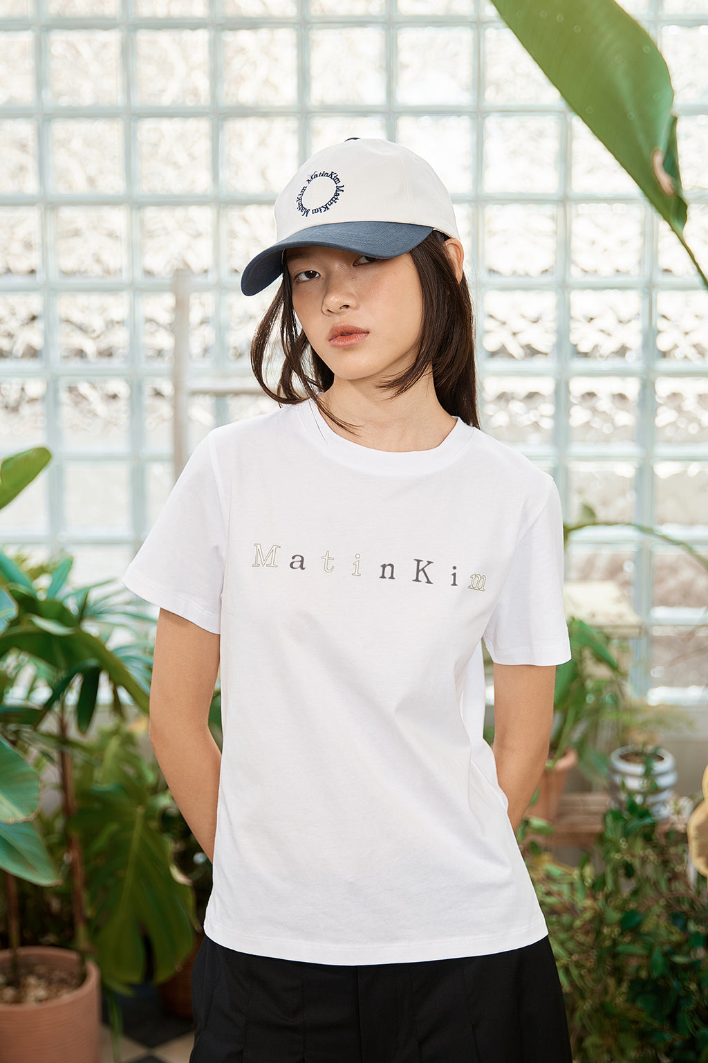 Matin Kim - Sticker Graphic Logo Top (White) product image 10 | TRAB K-Fashion Australia
