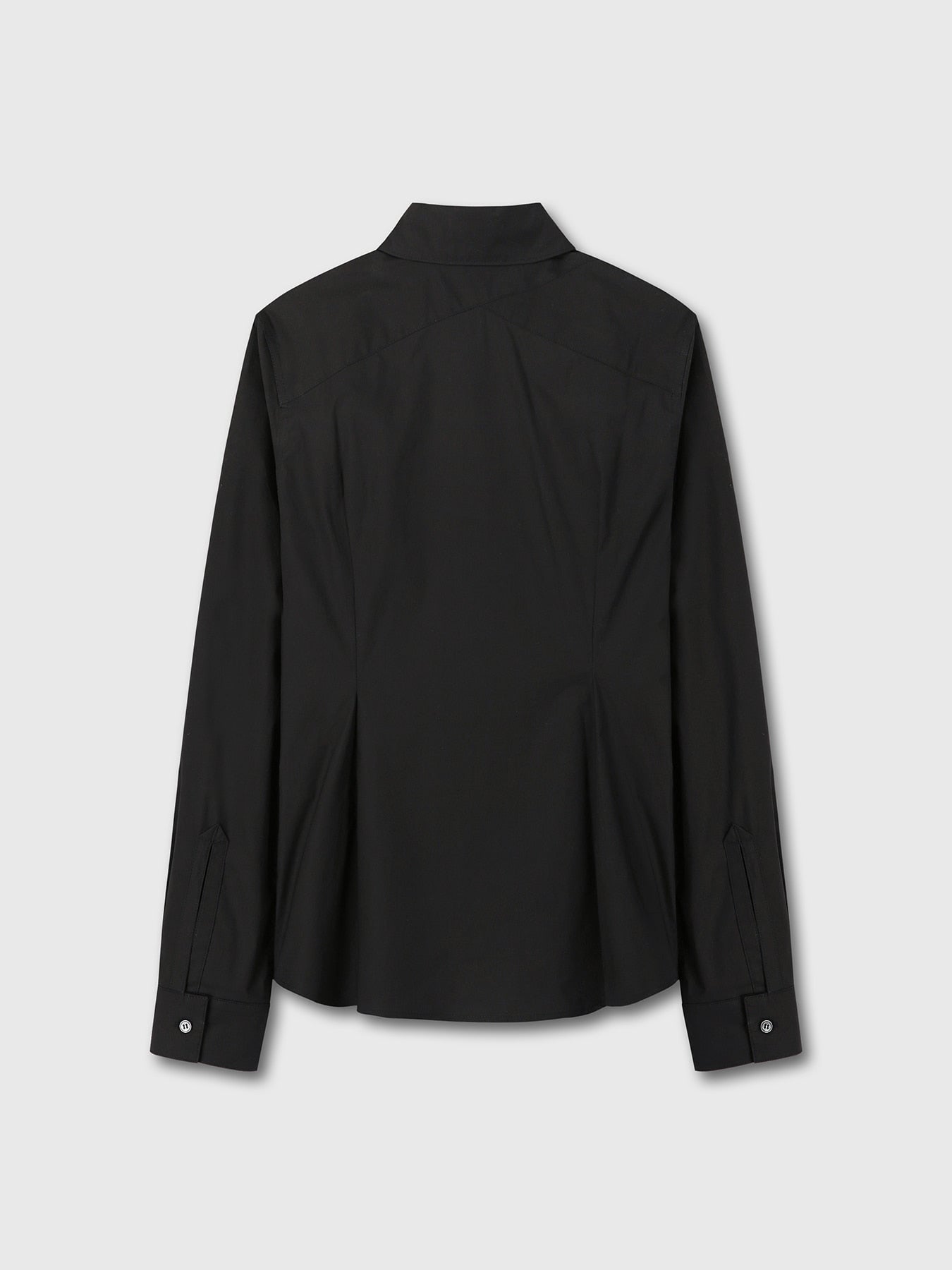 Tonywack - Elasticated Cotton Slim-Fit Shirt (Black) product image 7 | TRAB K-Fashion Australia