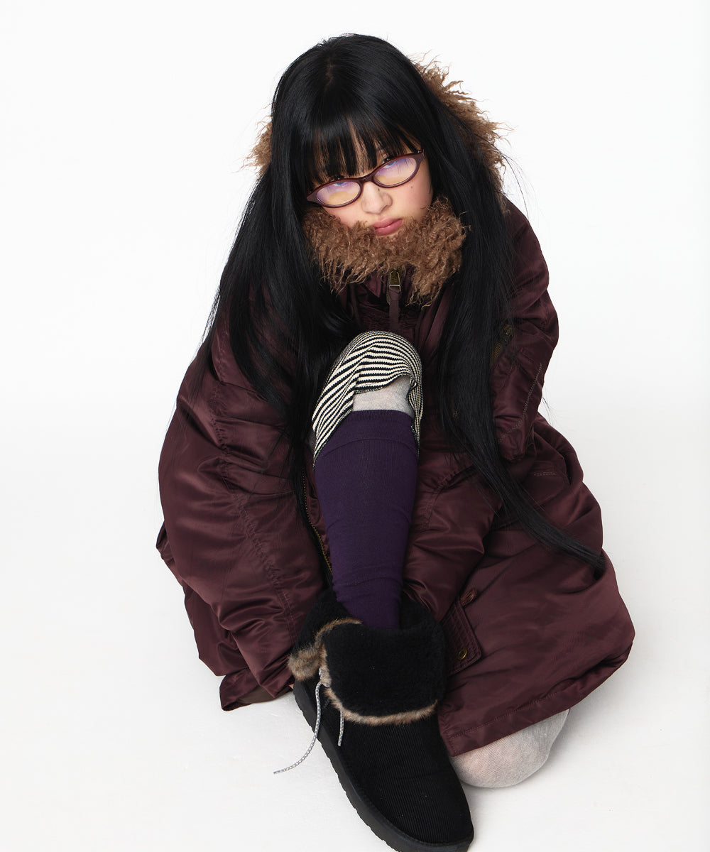 Coyseio - Hooded Field Down Jacket (Wine) product image 3 | TRAB K-Fashion Australia
