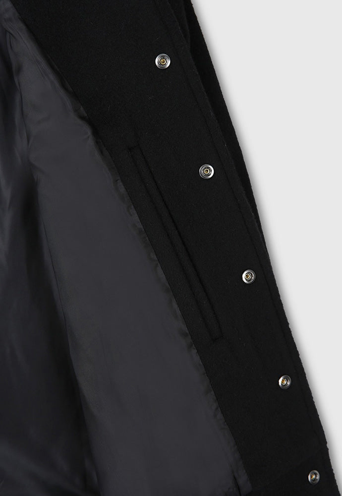 Tonywack - Leather-Trimmed Cropped Bomber Jacket (Black) product image 12 | TRAB K-Fashion Australia