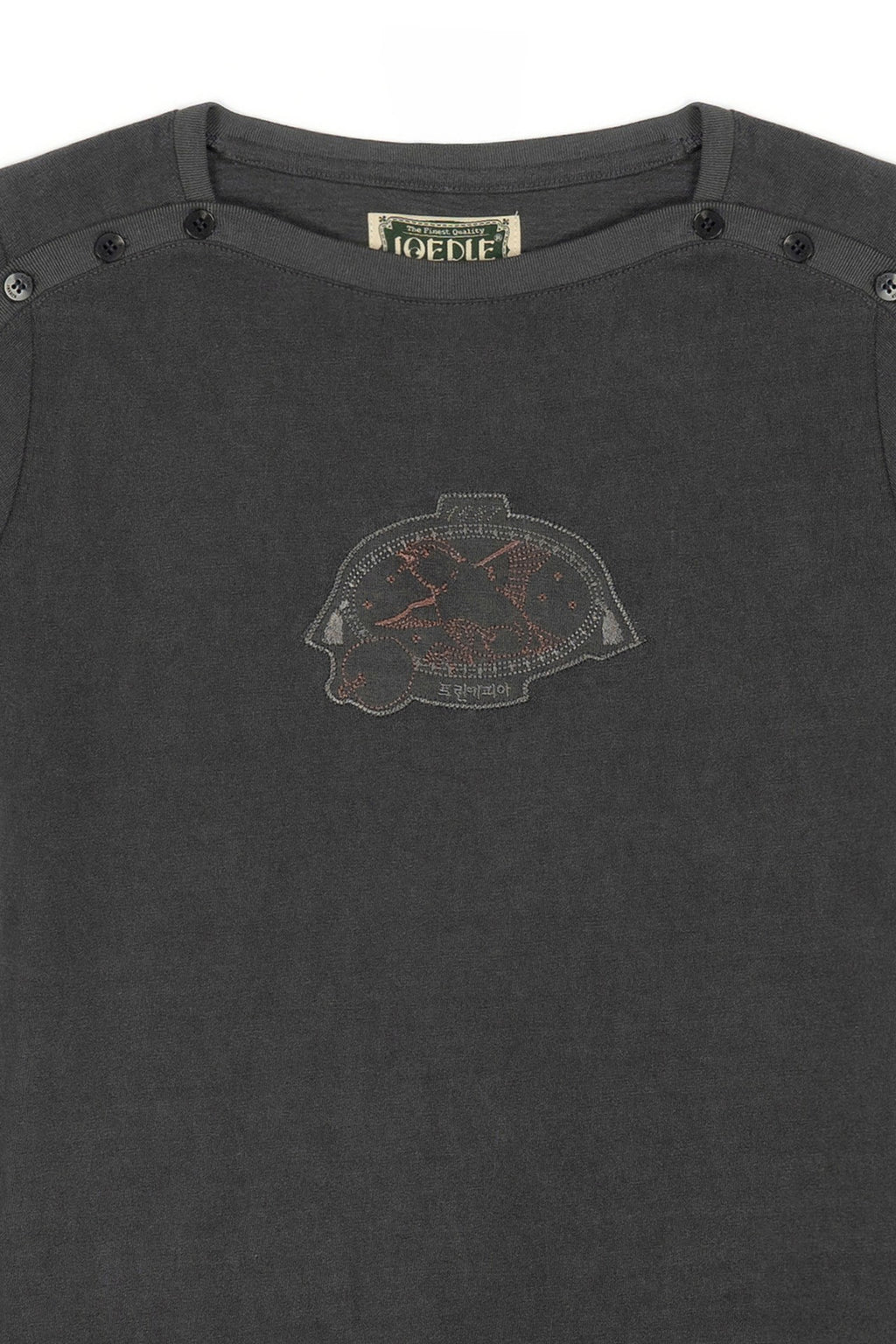 Ioedle - Birth Of Gravity Fastened Boat Neck T-Shirt (Charcoal) product image 4 | TRAB K-Fashion Australia
