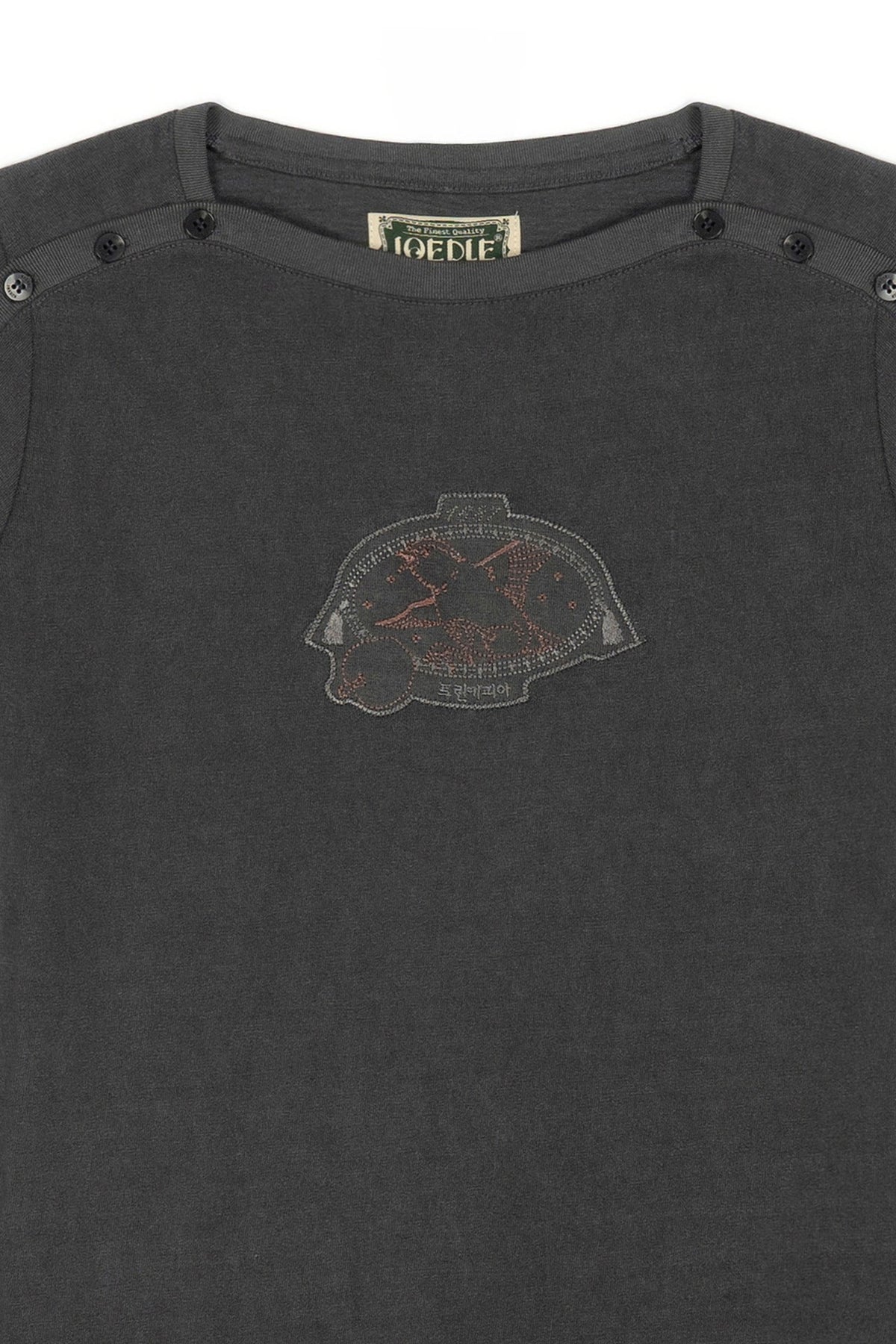 Ioedle - Birth Of Gravity Fastened Boat Neck T-Shirt (Charcoal) product image 4 | TRAB K-Fashion Australia